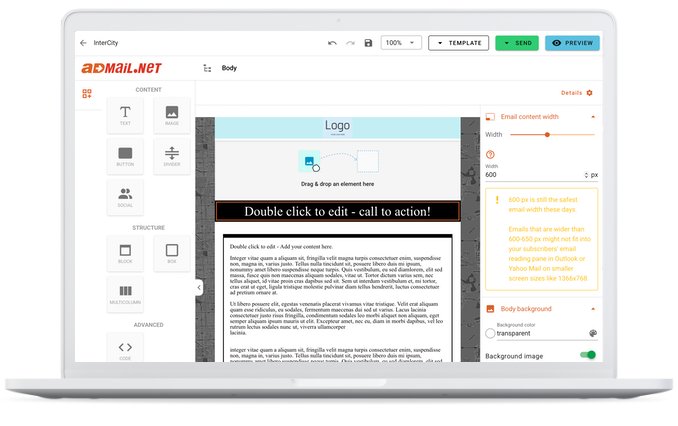 Email Builder Example