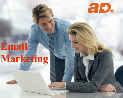 Colleagues with Email Marketing logo