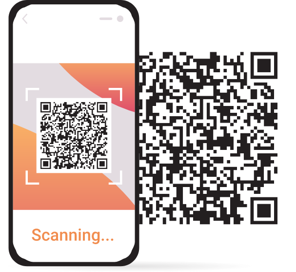 Smartphone reading QR Code